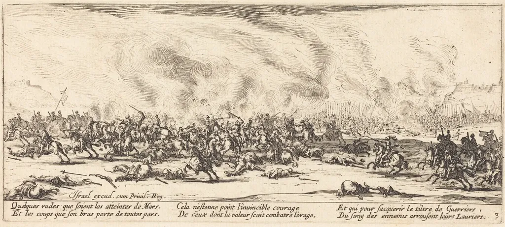 The Battle, by Jacques Callot, ink, 1633