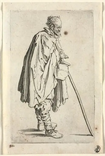 The Beggars: Beggar with Pot, by Jacques Callot