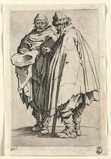The Beggars: The Blind Man and His Companion, by Jacques Callot