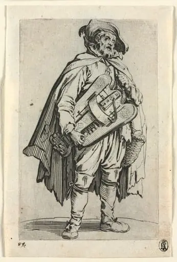 The Beggars: The Hurdy-Gurdy Player, by Jacques Callot