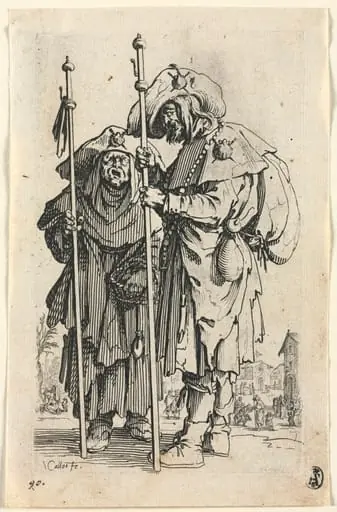 The Beggars: The Two Pilgrims, by Jacques Callot