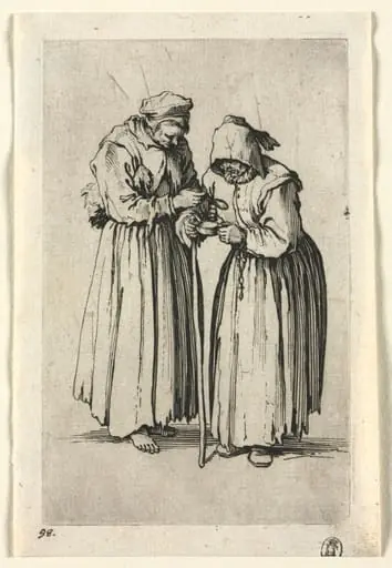 The Beggars: Two Beggar Women, by Jacques Callot