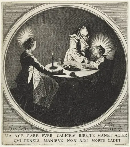 The Blessing (Le Bénédicité) also known as The Holy Family at Table, by Jacques Callot