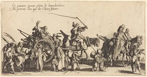 The Bohemians Marching: The Rear Guard, by Jacques Callot
