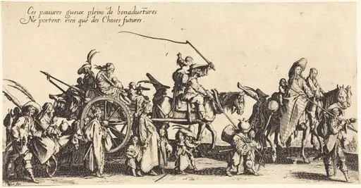 The Bohemians Marching: The Rear Guard, by Jacques Callot