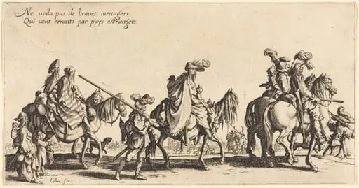 The Bohemians Marching: The Vanguard, by Jacques Callot
