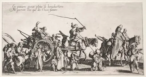 The Bohemians: The Bohemians Marching: The Rear Guard, by Jacques Callot