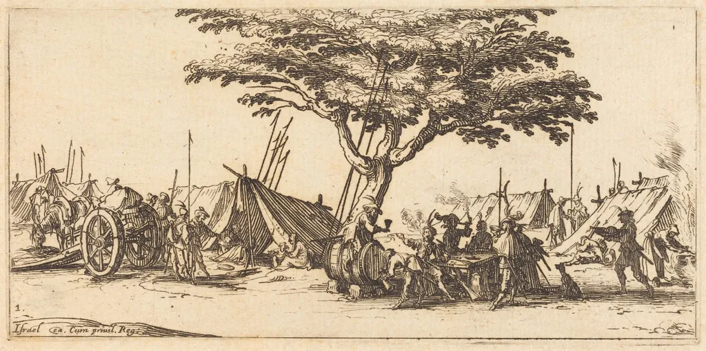 The Camp, by Jacques Callot, ink, 1633