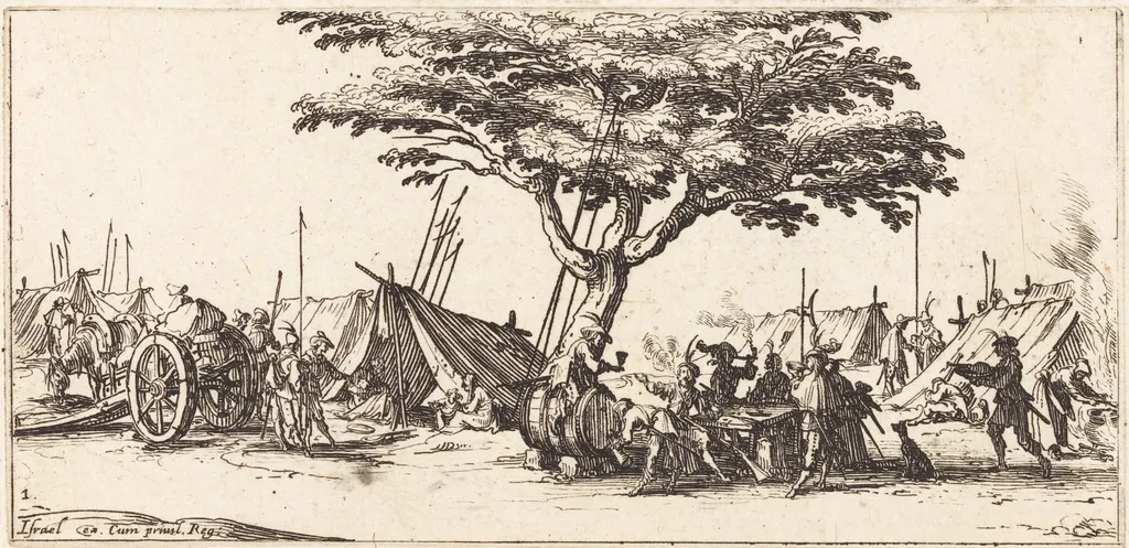 The Camp, by Jacques Callot, ink, 1633