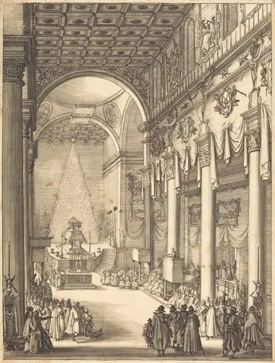 The Catafalque of the Emperor Mathias, by Jacques Callot