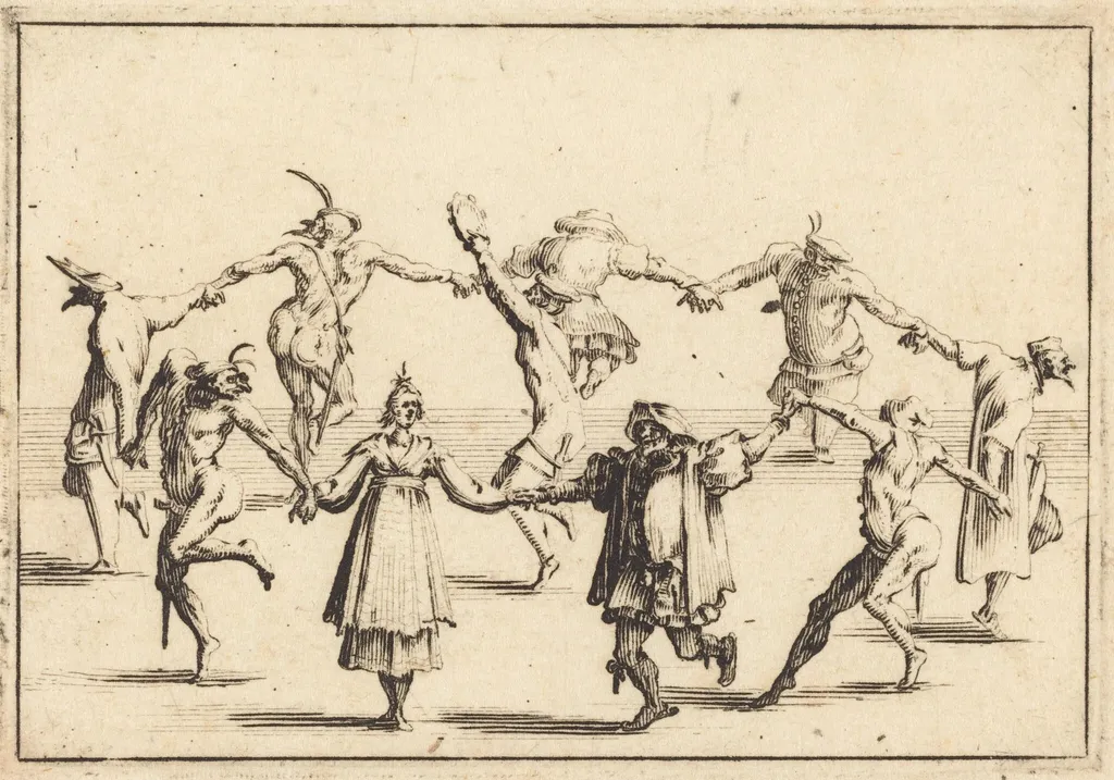 The Dance, by Jacques Callot, ink, 1617