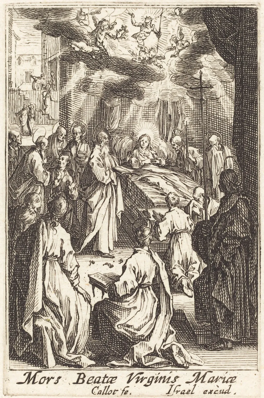 The Death of the Virgin, by Jacques Callot, ink, 1634
