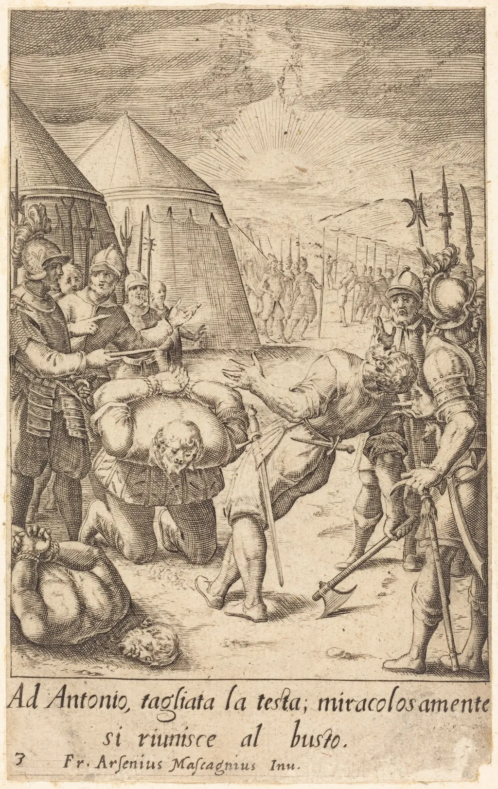 The Decapitated, by Jacques Callot, ink, 1619