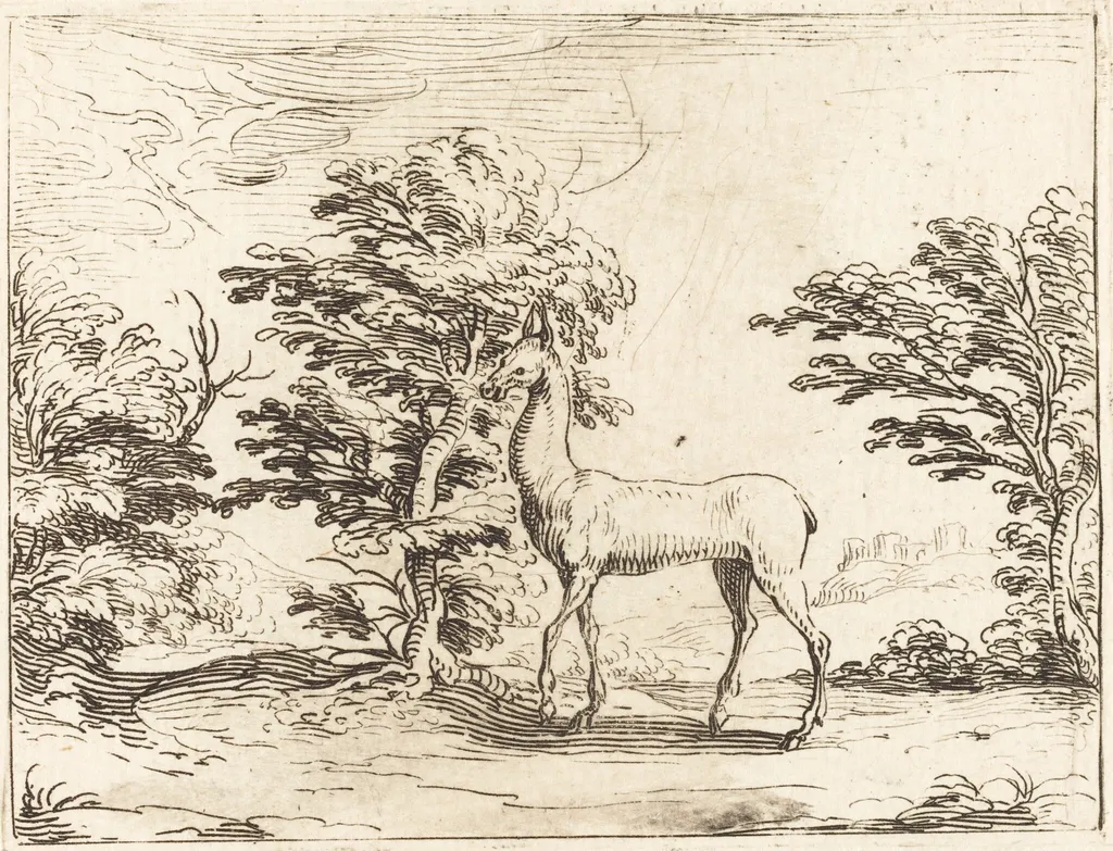 The Doe, by Jacques Callot, ink, 1628