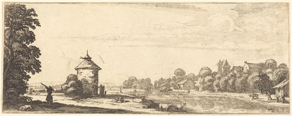 The Dovecot, by Jacques Callot, ink, 1634
