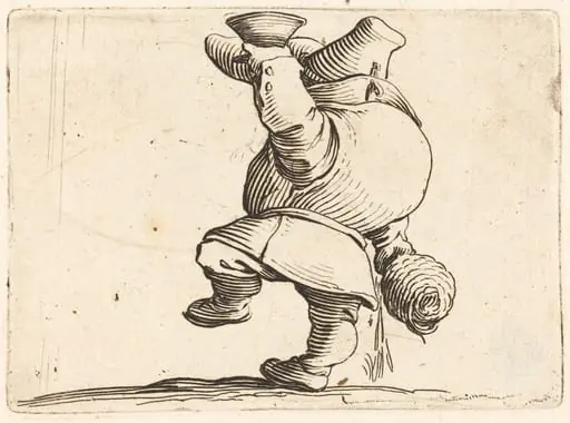 The Drinker, Back View, by Jacques Callot