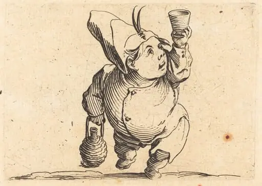 The Drinker, Front View, by Jacques Callot