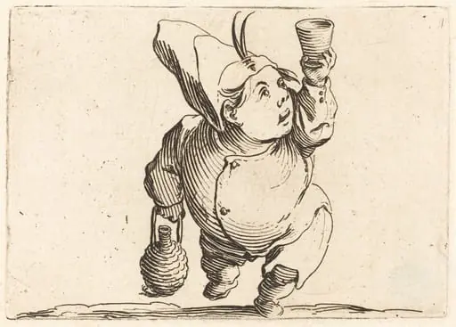 The Drinker, Front View, by Jacques Callot