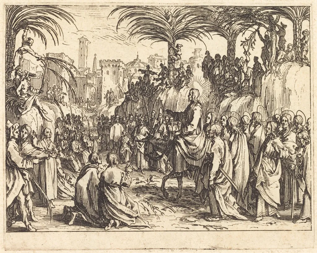 The Entry into Jerusalem, by Jacques Callot, ink, 1635