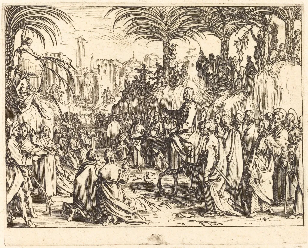 The Entry into Jerusalem, by Jacques Callot, ink, 1635