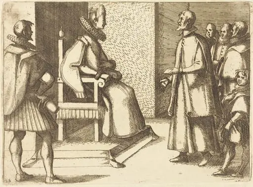 The Envoy of Tuscany Thanking the Queen, by Jacques Callot