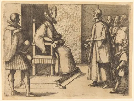 The Envoy of Tuscany thanking the Queen, by Jacques Callot