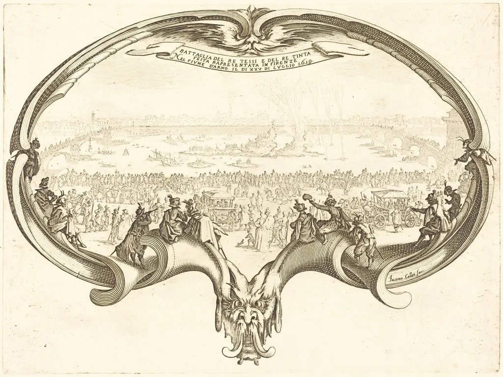 The Fan, by Jacques Callot, ink, 1619