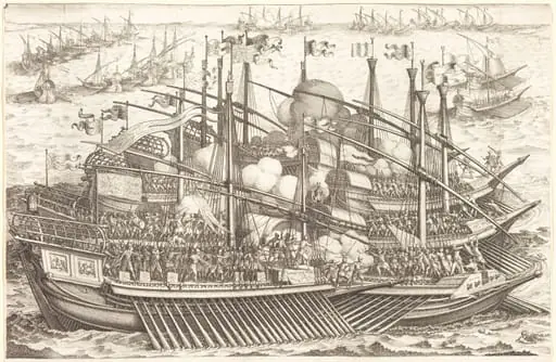 The First Naval Battle, by Jacques Callot