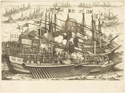 The First Naval Battle, by Jacques Callot