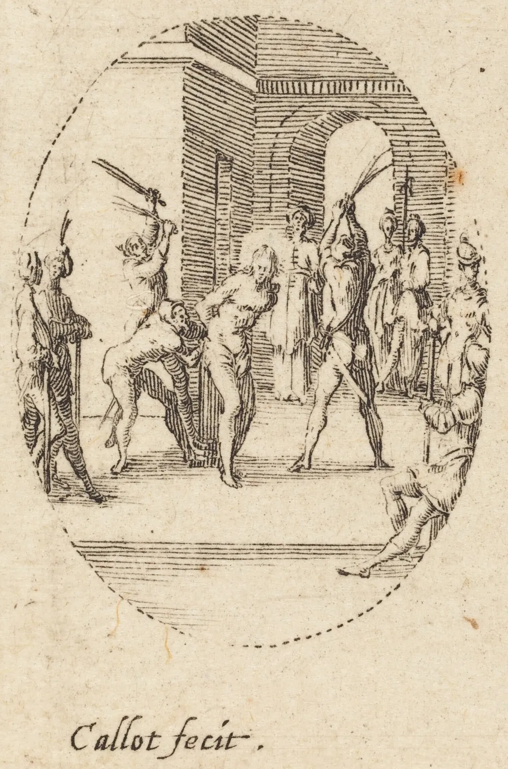 The Flagellation, by Jacques Callot, ink, 1631