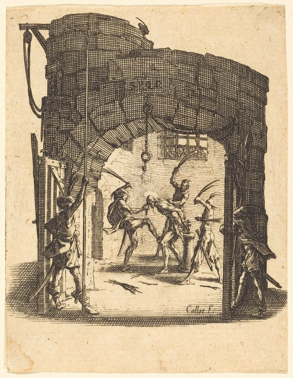 The Flagellation, by Jacques Callot, ink, 1624