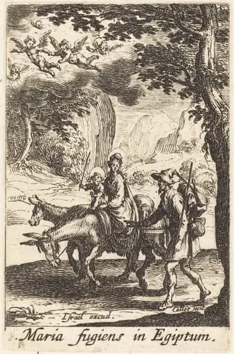 The Flight into Egypt, by Jacques Callot