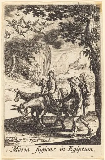 The Flight into Egypt, by Jacques Callot