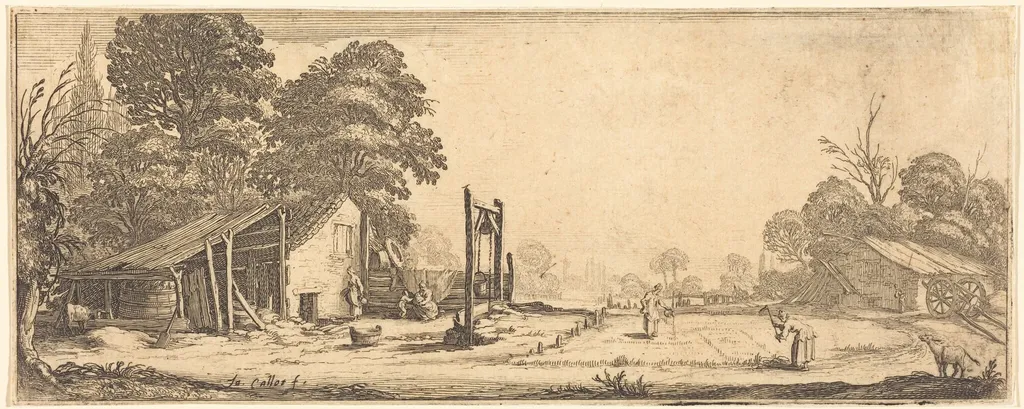 The Garden, by Jacques Callot, ink, 1634