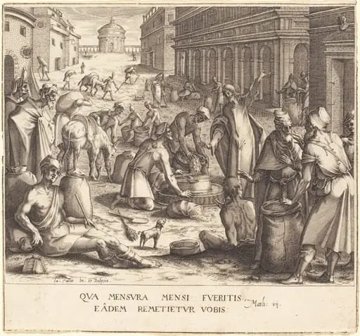 The Grain Weighers, by Jacques Callot