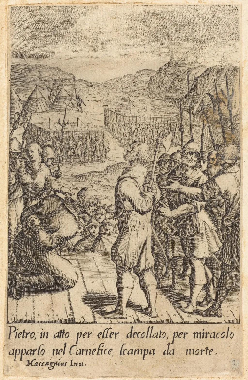 The Hangman, by Jacques Callot, ink, 1619