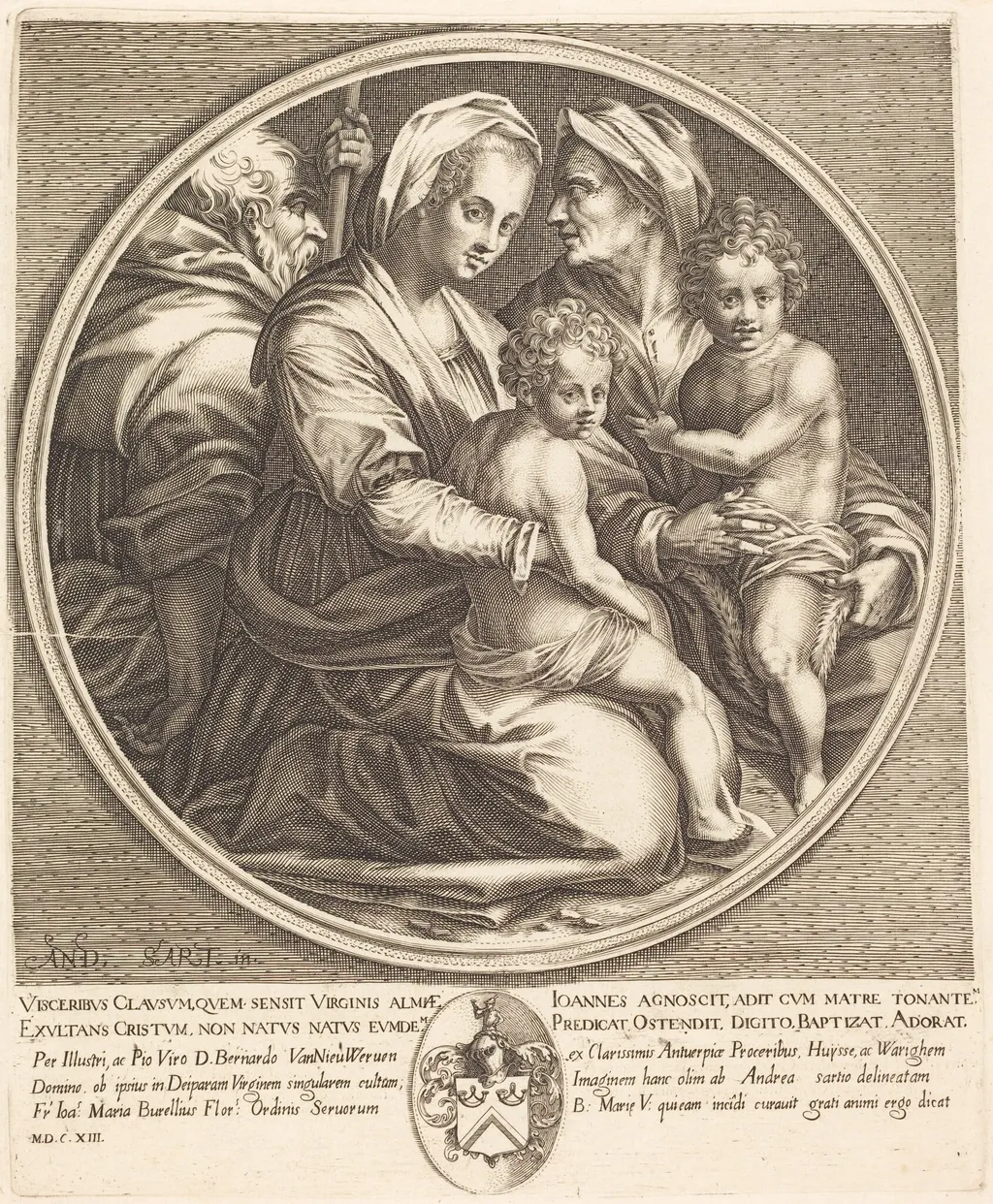 The Holy Family, by Jacques Callot, ink, 1613