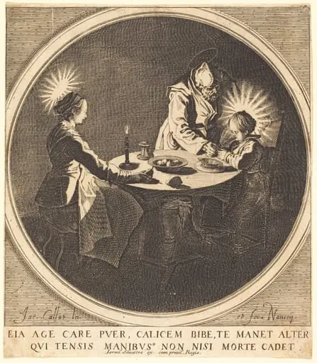 The Holy Family at Table, by Jacques Callot