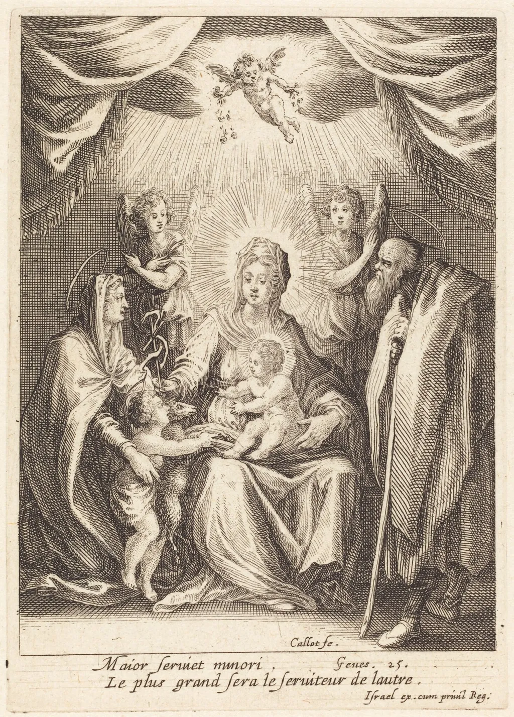 The Homages of the Infant Saint John, by Jacques Callot, ink, 1628
