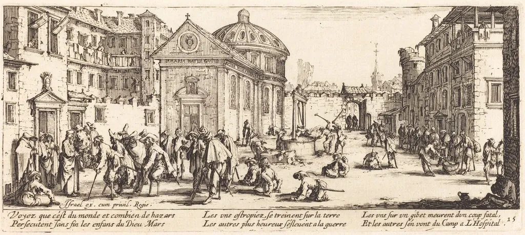 The Hospital, by Jacques Callot, ink, 1633