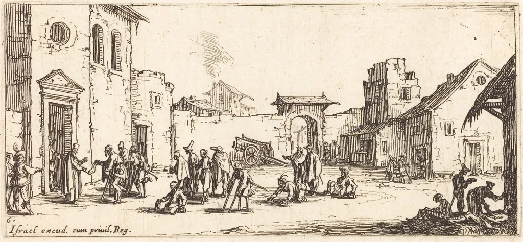 The Hospital, by Jacques Callot, ink, 1633