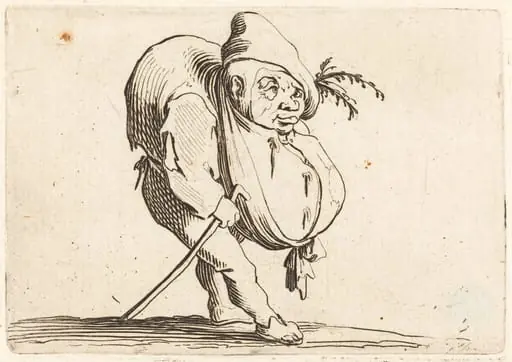 The Hunchback with a Cane, by Jacques Callot