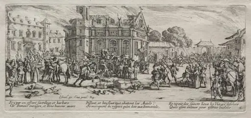 The Large Miseries of War: Devastation of a Monastery, by Jacques Callot