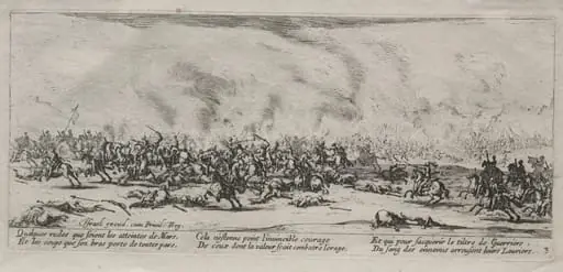 The Large Miseries of War: The Battle, by Jacques Callot