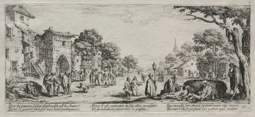 The Large Miseries of War: The Beggars and the Dying, by Jacques Callot