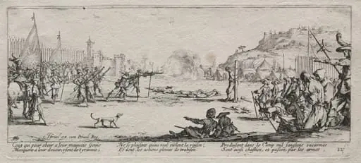 The Large Miseries of War: The Firing Squad, by Jacques Callot