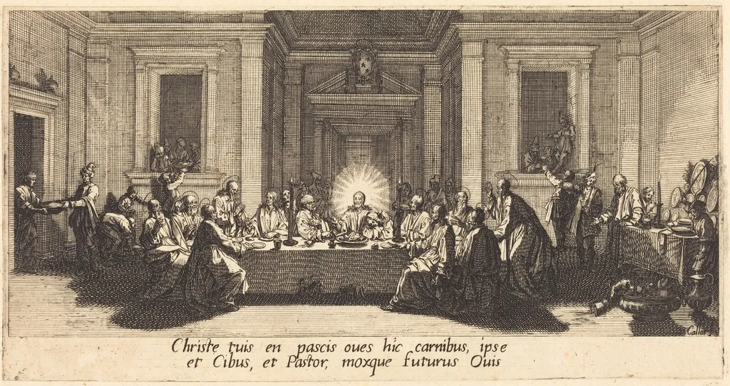 The Last Supper, by Jacques Callot, ink, 1618