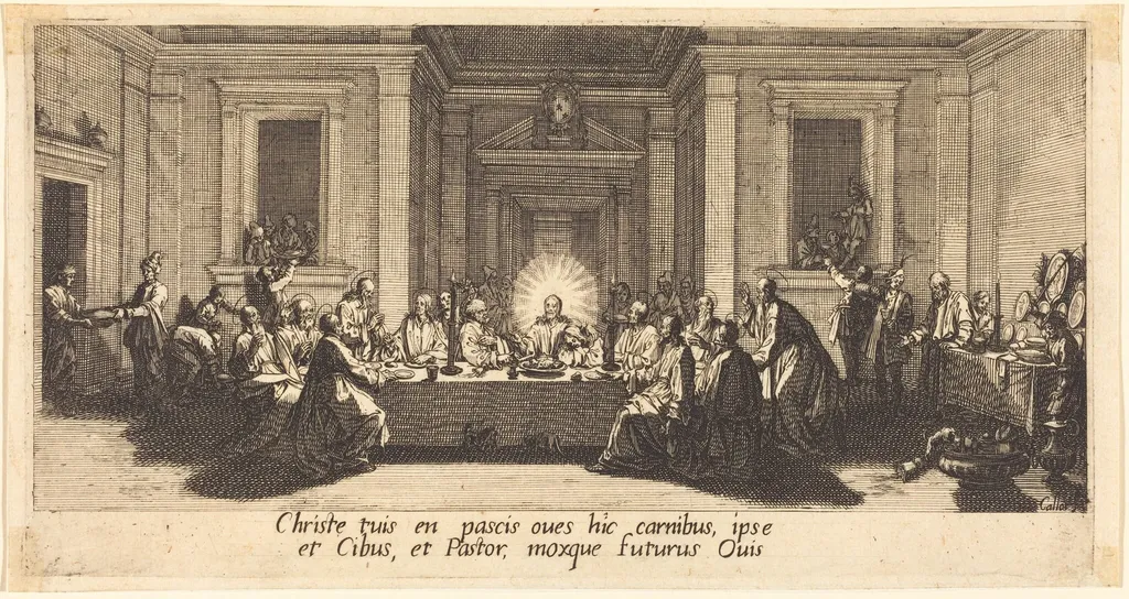 The Last Supper, by Jacques Callot, ink, 1618