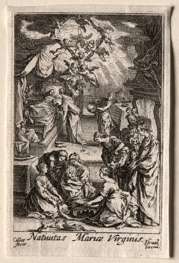 The Life of the Virgin: The Birth of the Virgin, by Jacques Callot, 1634