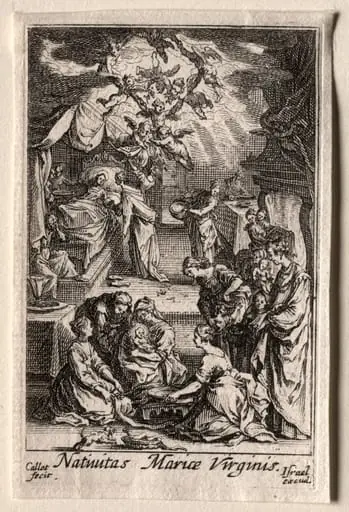 The Life of the Virgin: The Birth of the Virgin, by Jacques Callot